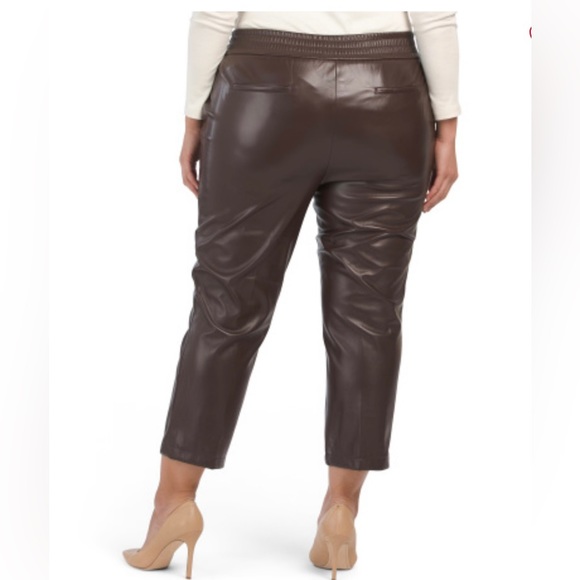 Rachel Zoe Faux Leather Pants 3x Cognac Brown - Picture 2 of 7